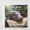 Search for hippos square invitations Baby