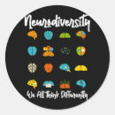 Search for different round stickers Neurodiversity