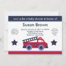 Search for fire truck baby shower invitations Engine