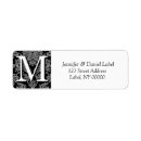 Search for monogram m return address labels Elegant