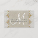 Recherche de dentelle vintage cartes visite Burlap
