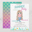 Search for mermaid scales birthday invitations Summer