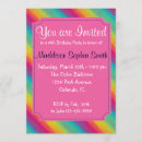 Search for rainbow bar bat mitzvah invitations For her