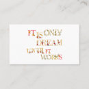 Search for motivational quotes business cards Dream