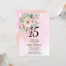 Search for mexican fiesta quinceanera invitations Elegant modern girly teen