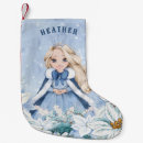 Recherche de fée chaussette de noël Bleu