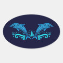 Recherche de dauphins autocollants Bleu