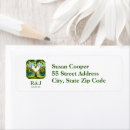 Search for green monogram return address labels Stylish