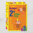 Search for monkey birthday invitations Party