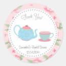 Search for tea party bridal shower stickers Thank you