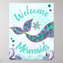 Recherche de mermaid party posters Under the sea