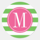 Search for pink and green stripes stickers Initial
