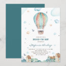 Search for hot air balloon baby boy shower invitations Watercolor
