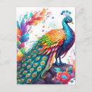 Recherche de couleur paon cartes postales Oiseau
