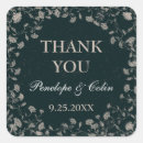 Search for black thank you wedding stickers Vintage