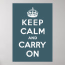 Search for blue keep calm carry on posters British