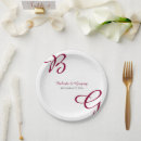 Search for fall wedding plates Burgundy