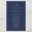 Search for navy wedding programs Elegant
