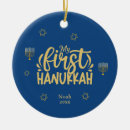Search for hanukkah round ceramic ornaments chanukah