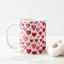 Search for pink hearts pattern mugs Modern