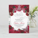 Search for red silver quinceanera invitations Mis quince anos