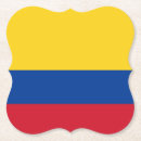 Recherche de monde drapeau de dessous de verres Colombie