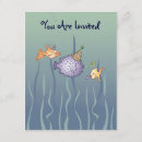 Search for fish 4x5 invitations Water