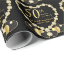 Search for 50th anniversary wrapping paper Black and gold