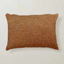 Search for tan leather pillows Western