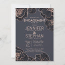 Search for rose gold engagement party invitations Navy blue