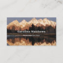 Search for reflection business cards Mountains