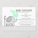 Search for mint and grey baby shower invitations Elephant