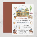 Search for horse 1st birthday invitations Wild west