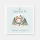 Search for snowman napkins First birthday