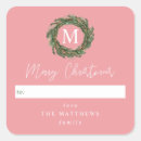 Search for wreath monogram stickers Greenery
