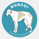 Search for borzoi stickers Dog