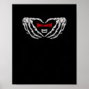 Recherche de coeur gothique posters Main squelette