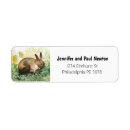 Search for pet rabbit return address labels Watercolor