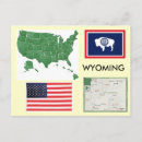 Recherche de drapeau wyoming cartes postales Usa