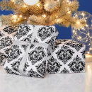 Search for black and white damask wrapping paper Girly
