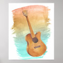 Search for guitar posters Watercolor