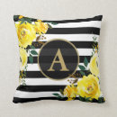 Search for yellow and white striped pillows For her