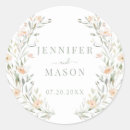 Search for floral elegant wedding stickers Spring summer fall