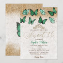 Search for green sweet 16 invitations Glitter