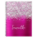 Search for hot pink glitter notebooks Modern