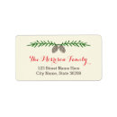 Search for pine cone return address labels Red