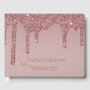 Search for mis quince guest books Blush pink
