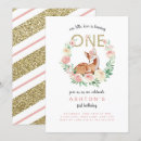 Search for little deer birthday invitations Girl
