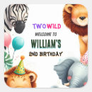 Search for 2nd birthday safari stickers Kids