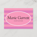 Search for stripe chubby business cards Pink
